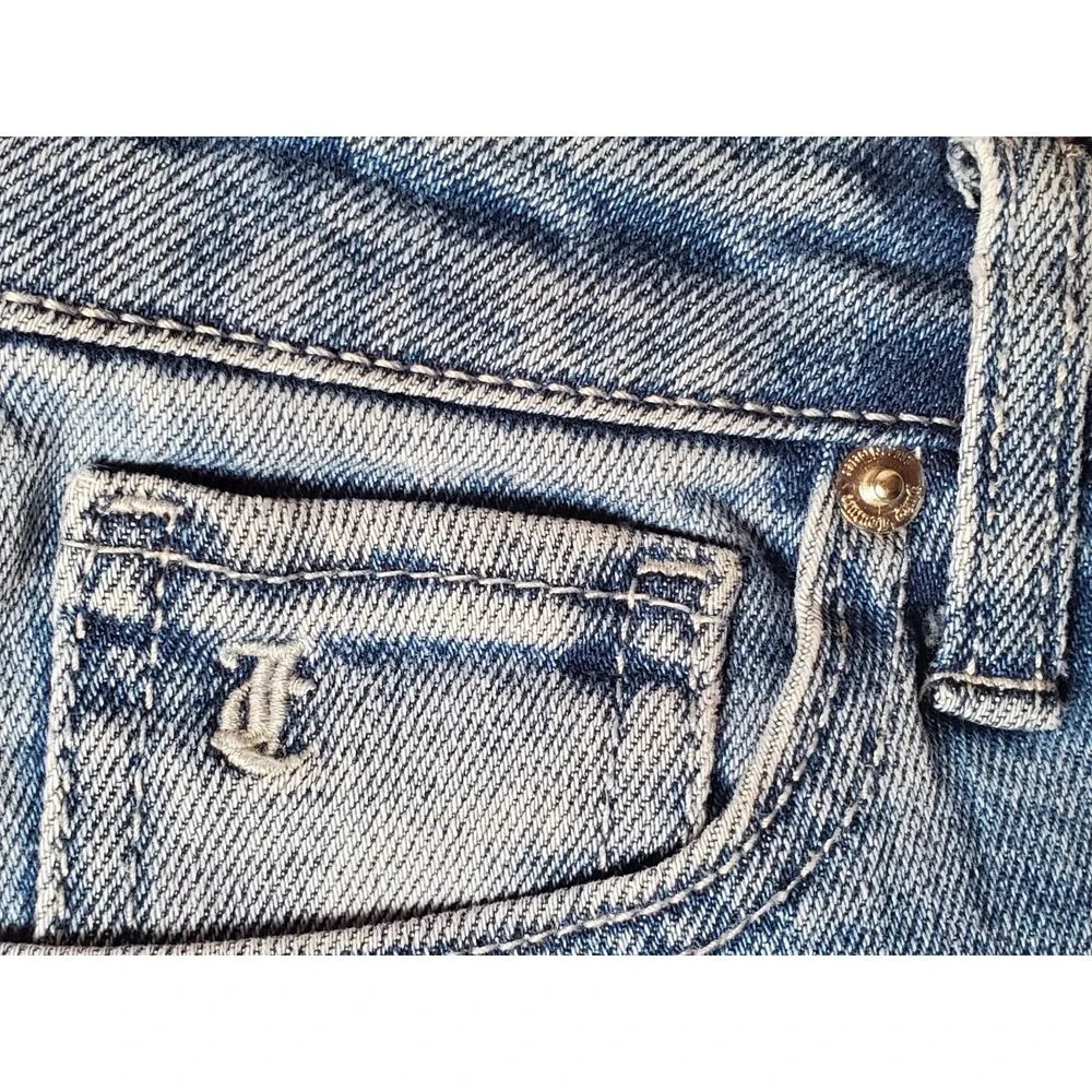 Y2K Juicy Couture Lunita Jeans Size 9 29 Rhinestone Juicy Butt Flare Leg Bottoms